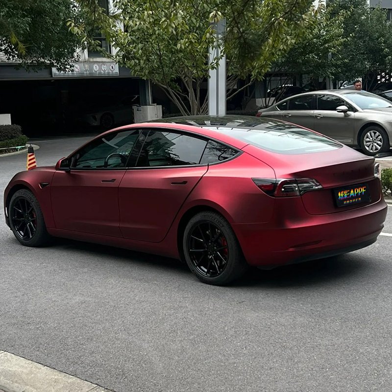 Color Change Film Colored Wrapping Wrap Vinyl Matte Red Car Film Wrap Protection Decorative Films