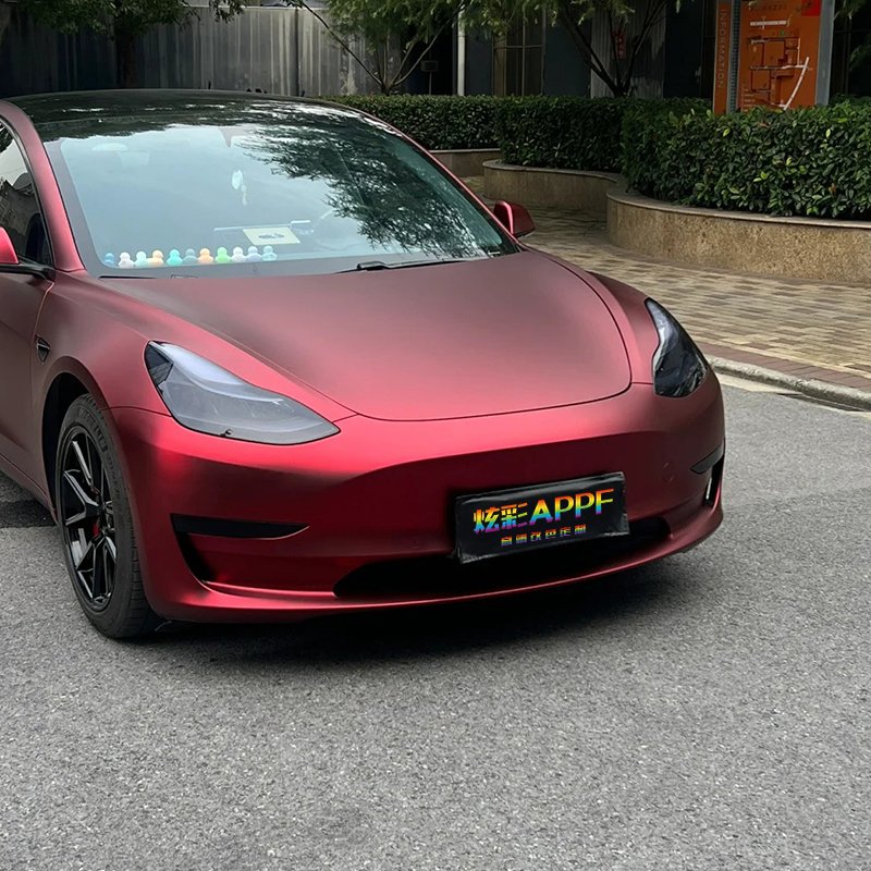 Color Change Film Colored Wrapping Wrap Vinyl Matte Red Car Film Wrap Protection Decorative Films