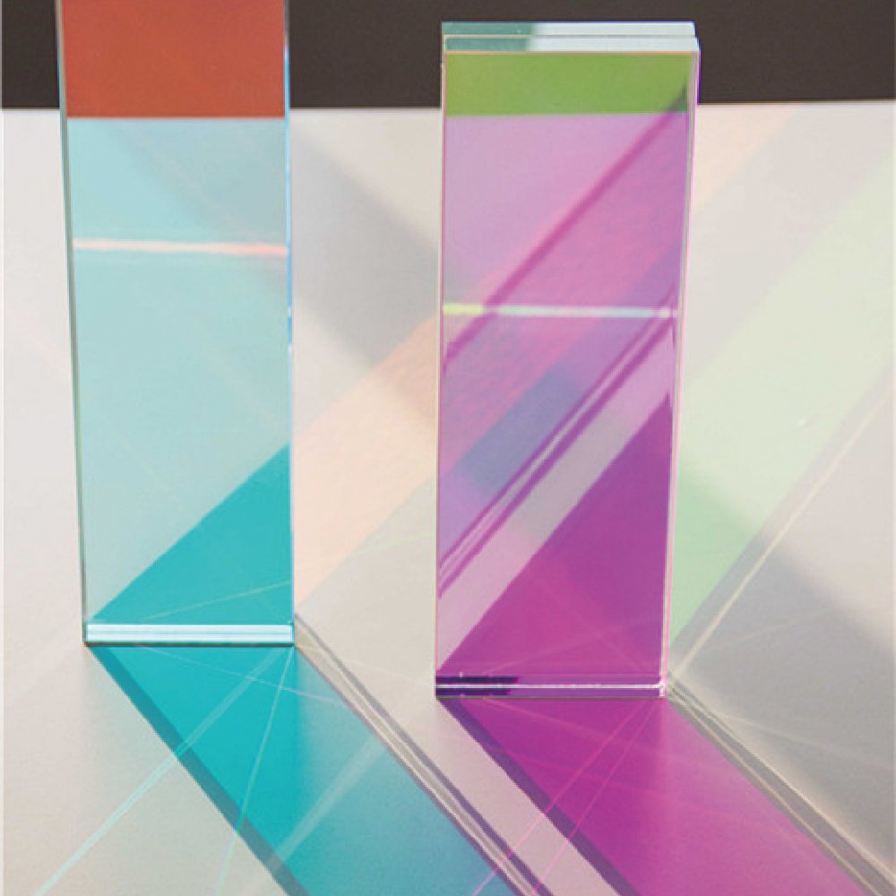 Self adhesive dichroic glass decorative films 50m rainbow colored iridescent window film