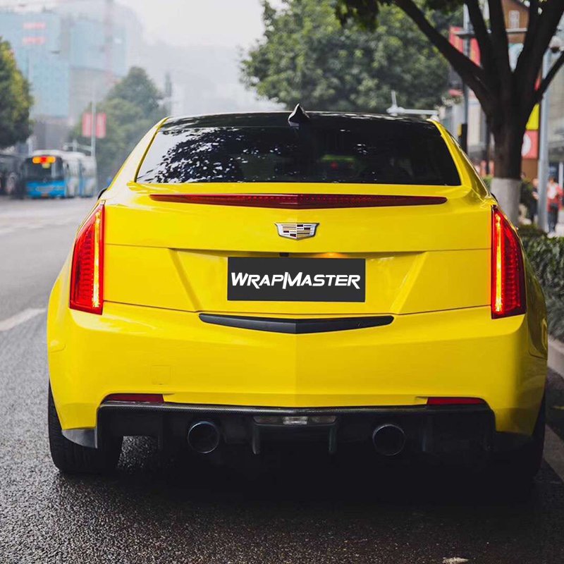 WRAPMASTER 1.52*18m PET Liner Super Gloss Crystal Maize Yellow Vinyl Wrap Car Wraps Car Stickers