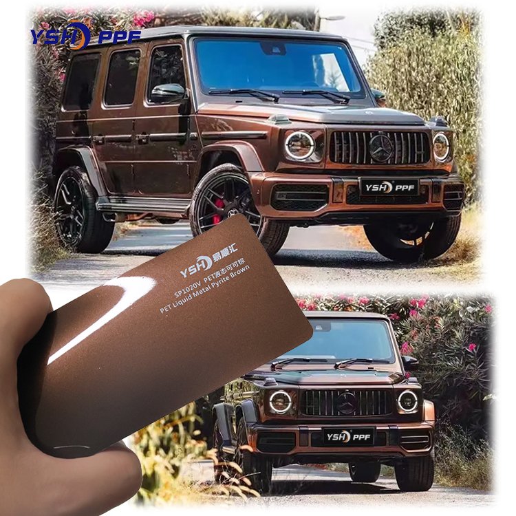 YSH Wholesale Car Color Change automotive Chrome Body Decoration Wrap colored PET ppf film vinyl tint car decorative film
