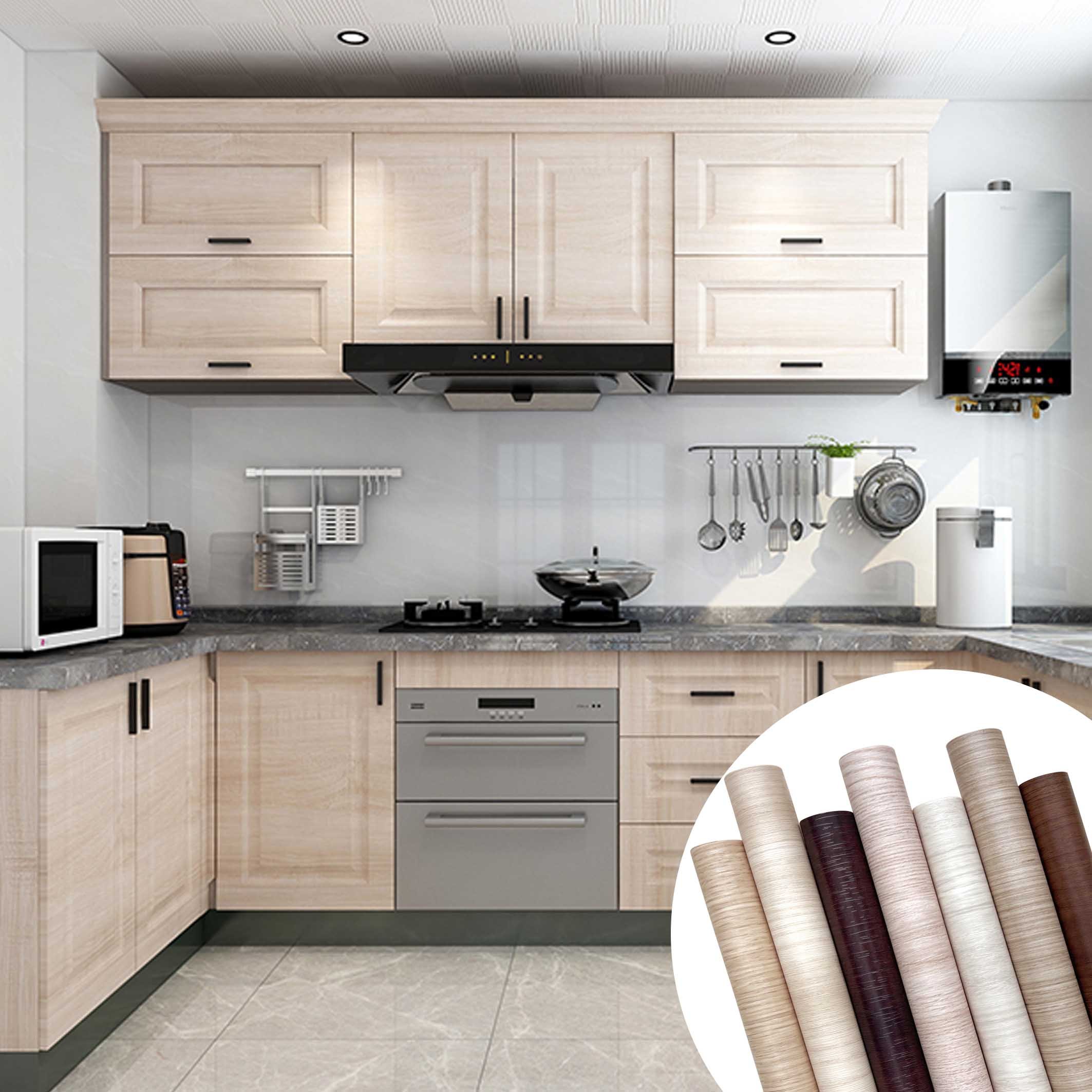 Factory direct best pvc decor wood furniture film vinyl wrap cabinet films roll up doors wrapping pvc molding foil