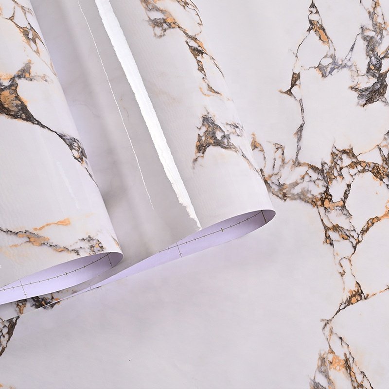 Marble PVC Boeing film for kitchen for background hotel renovation furniture new arrival decorative Peel & stick wallpaper