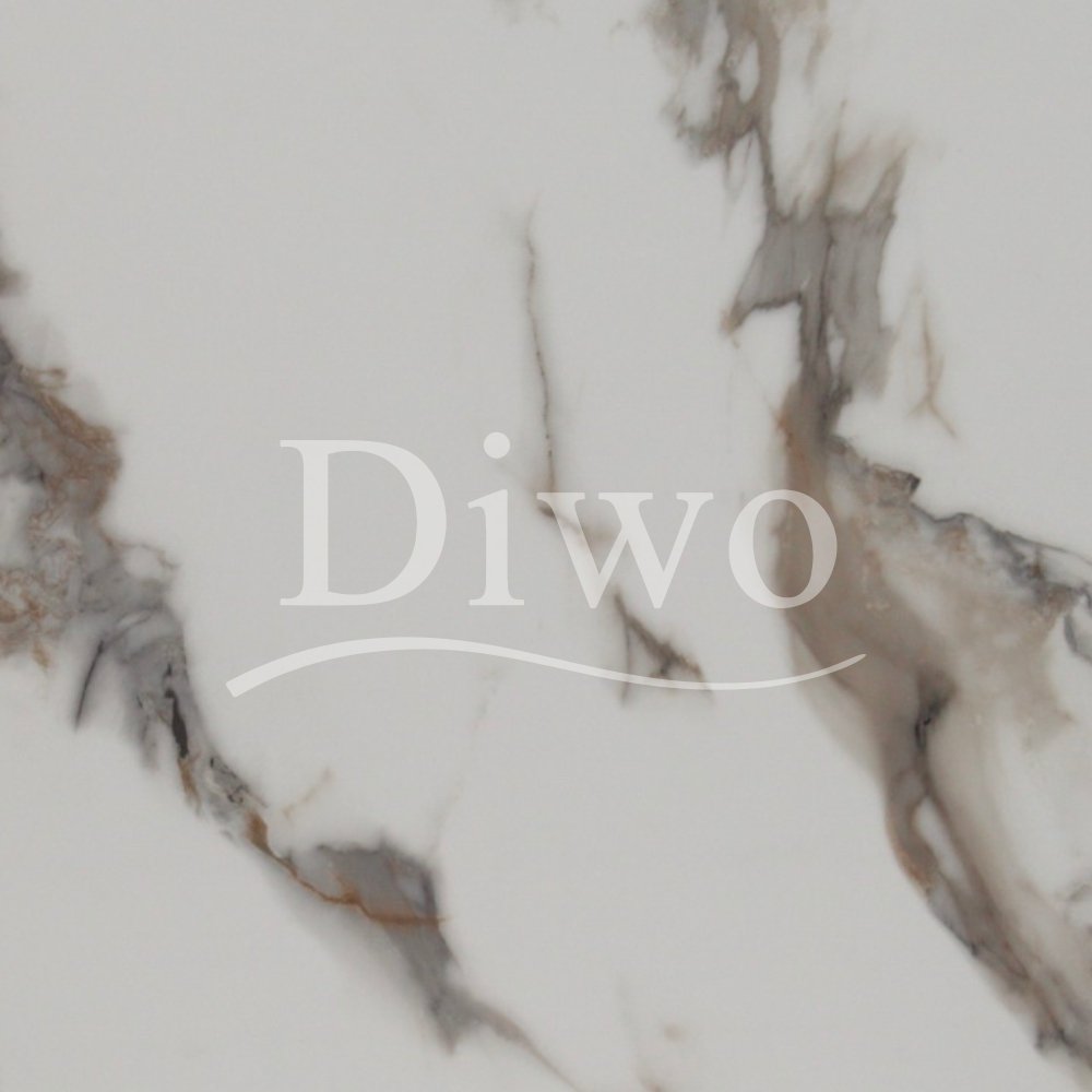 Diwo White Marble Matte Golden Film PVC Furniture Decor Film Vacuum Press Film Foil For Door