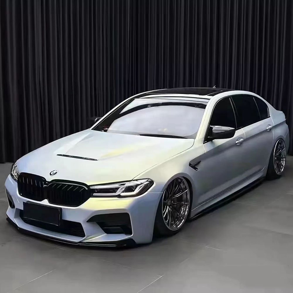 TSAUTOP 1.52*18m PET Liner Gold Blue Color Vinyl Wrap Car Wrapping Film custom car wrap colors