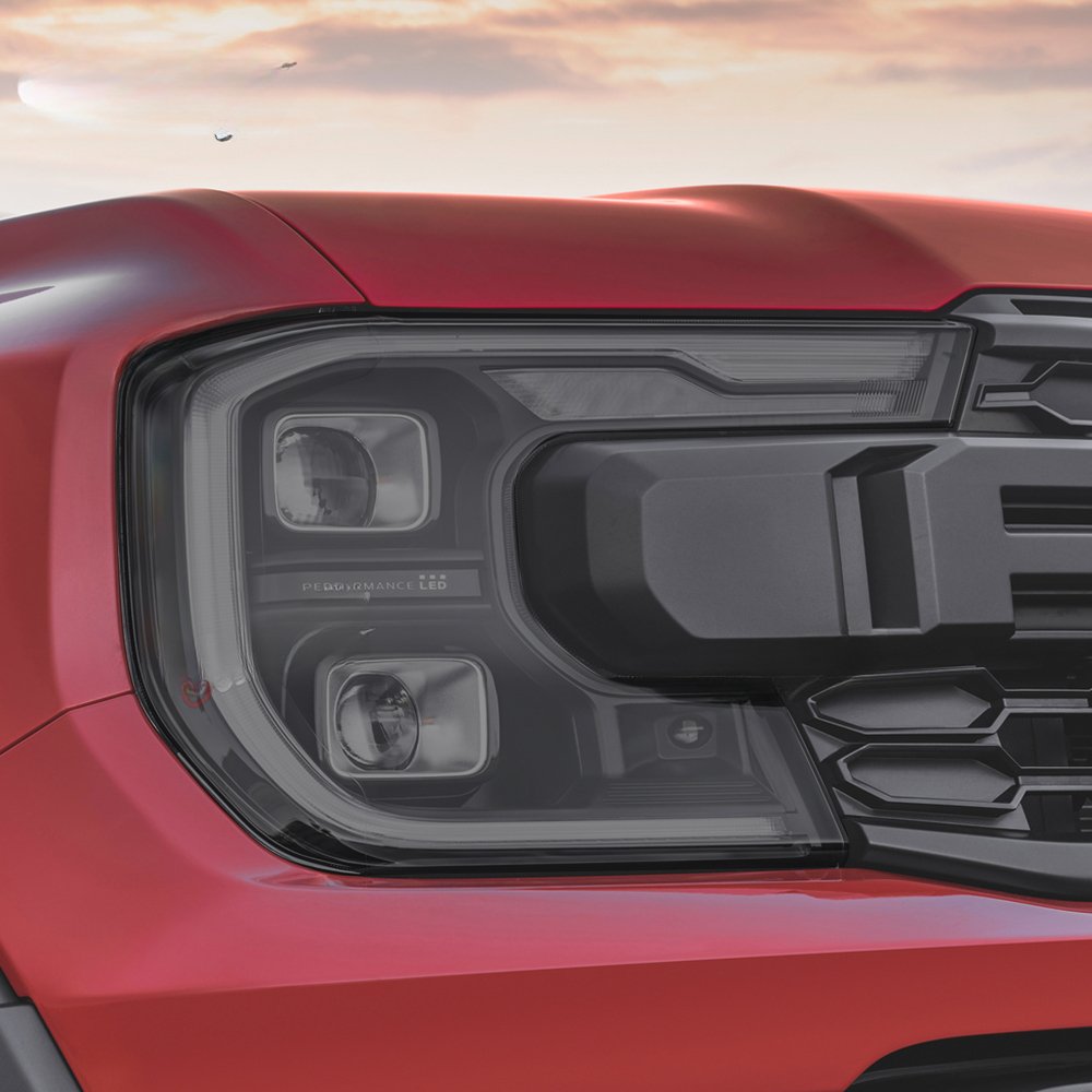 2 Pcs Car Headlight Protective Film Transparent Smoke Black TPU Sticker For Ford Ranger 2023 2024 T9 Wildtrack Raptor