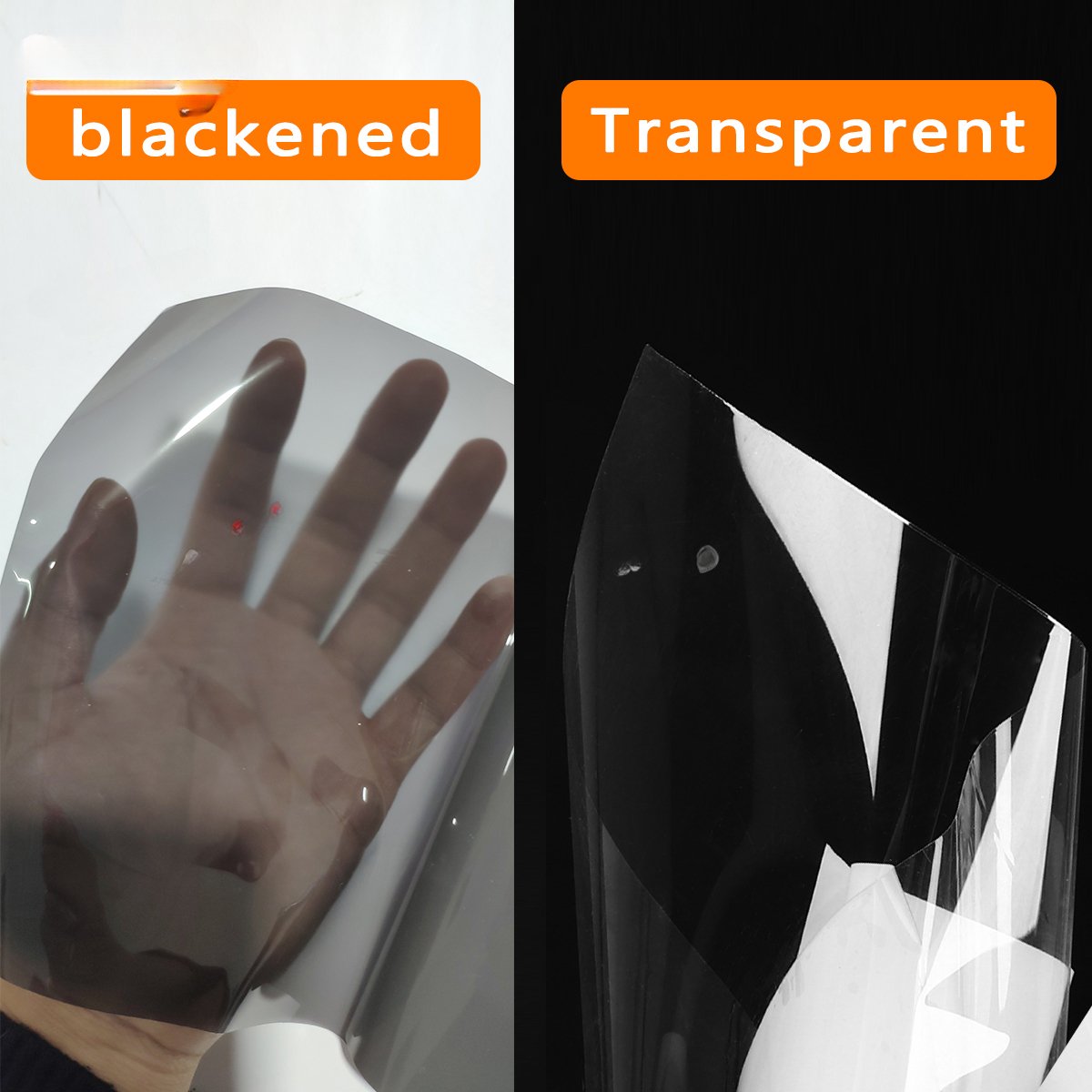 2 Pcs Car Headlight Protective Film Transparent Smoke Black TPU Sticker For Ford Ranger 2023 2024 T9 Wildtrack Raptor