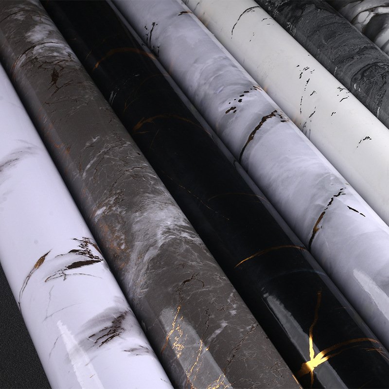 New design decorative self adhesive vinyl film pvc self adhesive decorative film for kitchen countertop