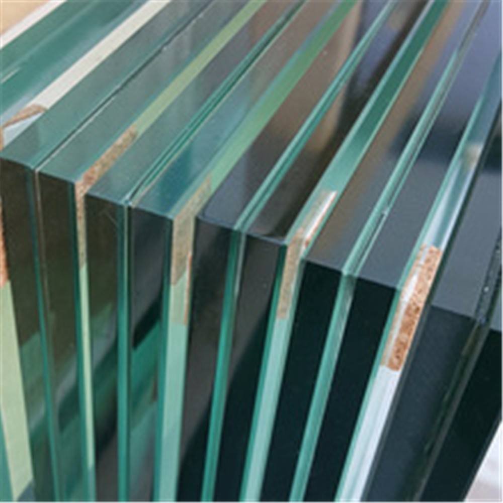 Glasses factories direct selling high quality PVB Film double layer ultra-white laminated glass for Railing stair balcony