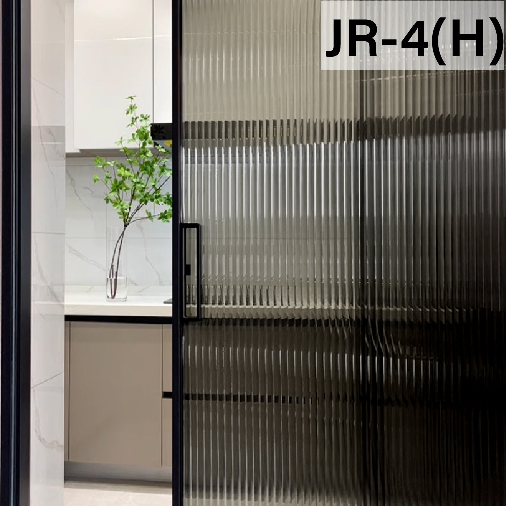 Black vlt20% Reeded Glass Film 15mm Decorative film 3D Glass Stickers for Window Door Privacy Film