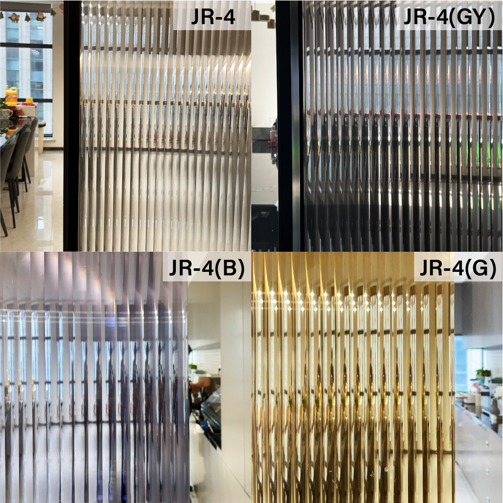 Black vlt20% Reeded Glass Film 15mm Decorative film 3D Glass Stickers for Window Door Privacy Film
