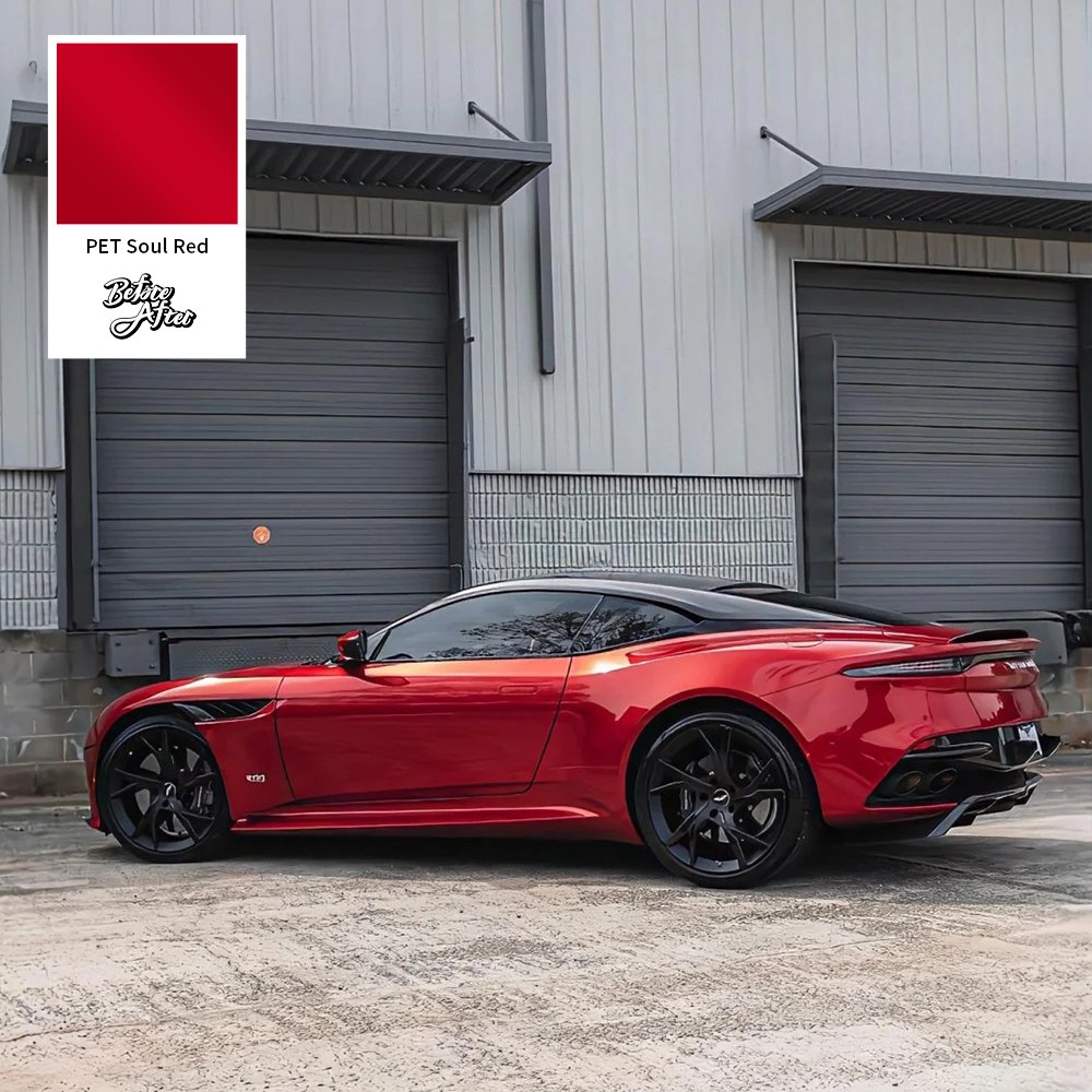 Easy to Install PET Metallic Series Car Wrapping Film Car Body Film 1.52*17M Car Protection Film PET Soul Red
