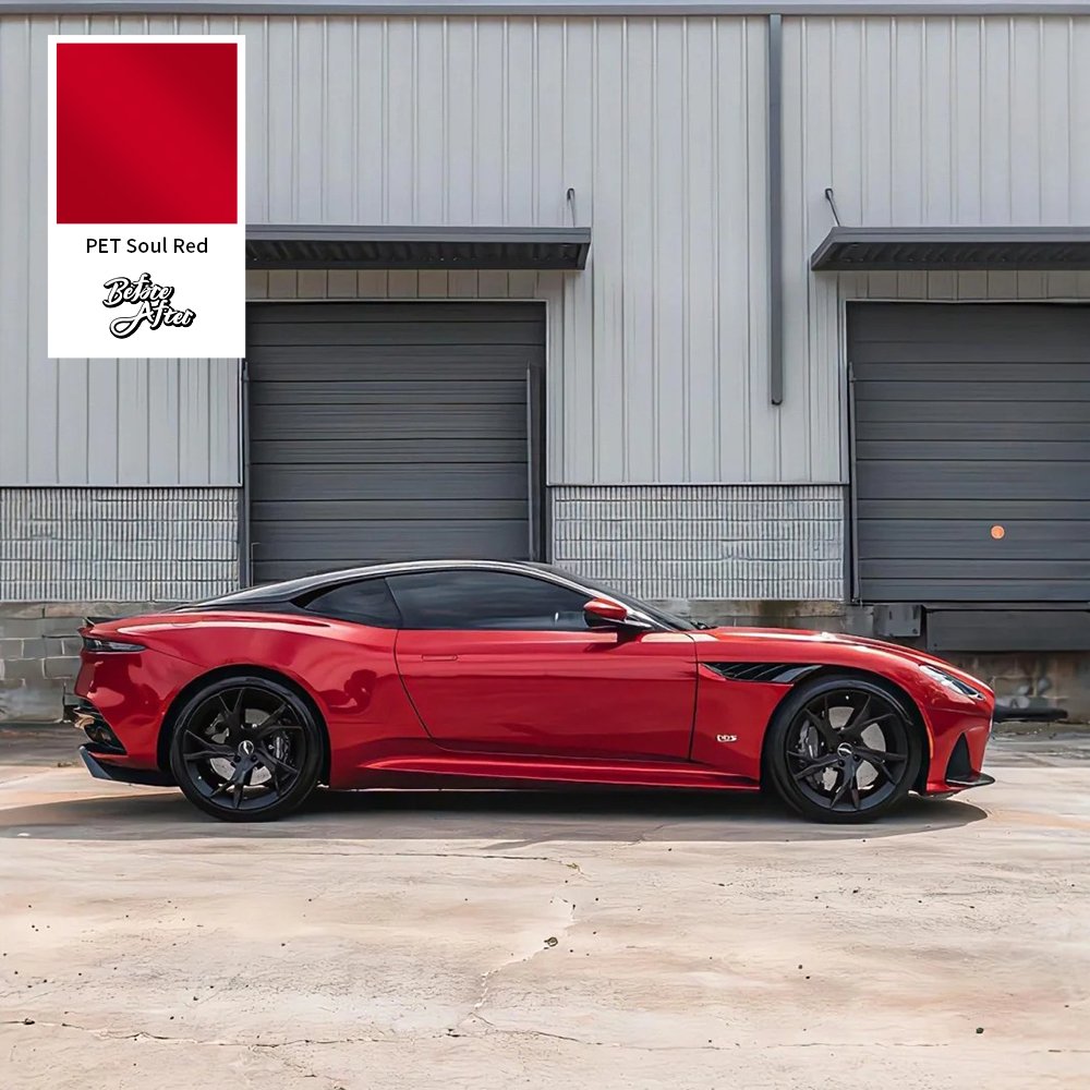 Easy to Install PET Metallic Series Car Wrapping Film Car Body Film 1.52*17M Car Protection Film PET Soul Red