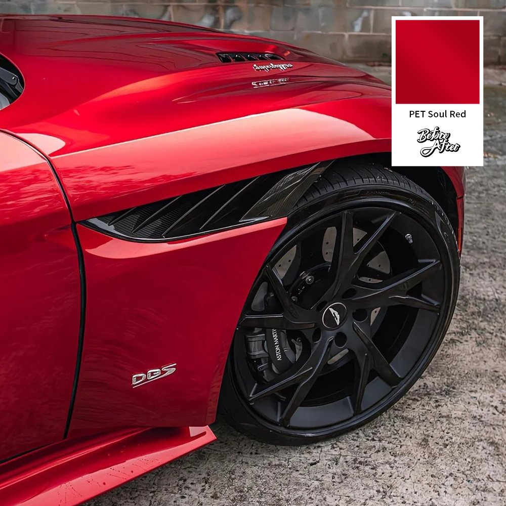 Easy to Install PET Metallic Series Car Wrapping Film Car Body Film 1.52*17M Car Protection Film PET Soul Red