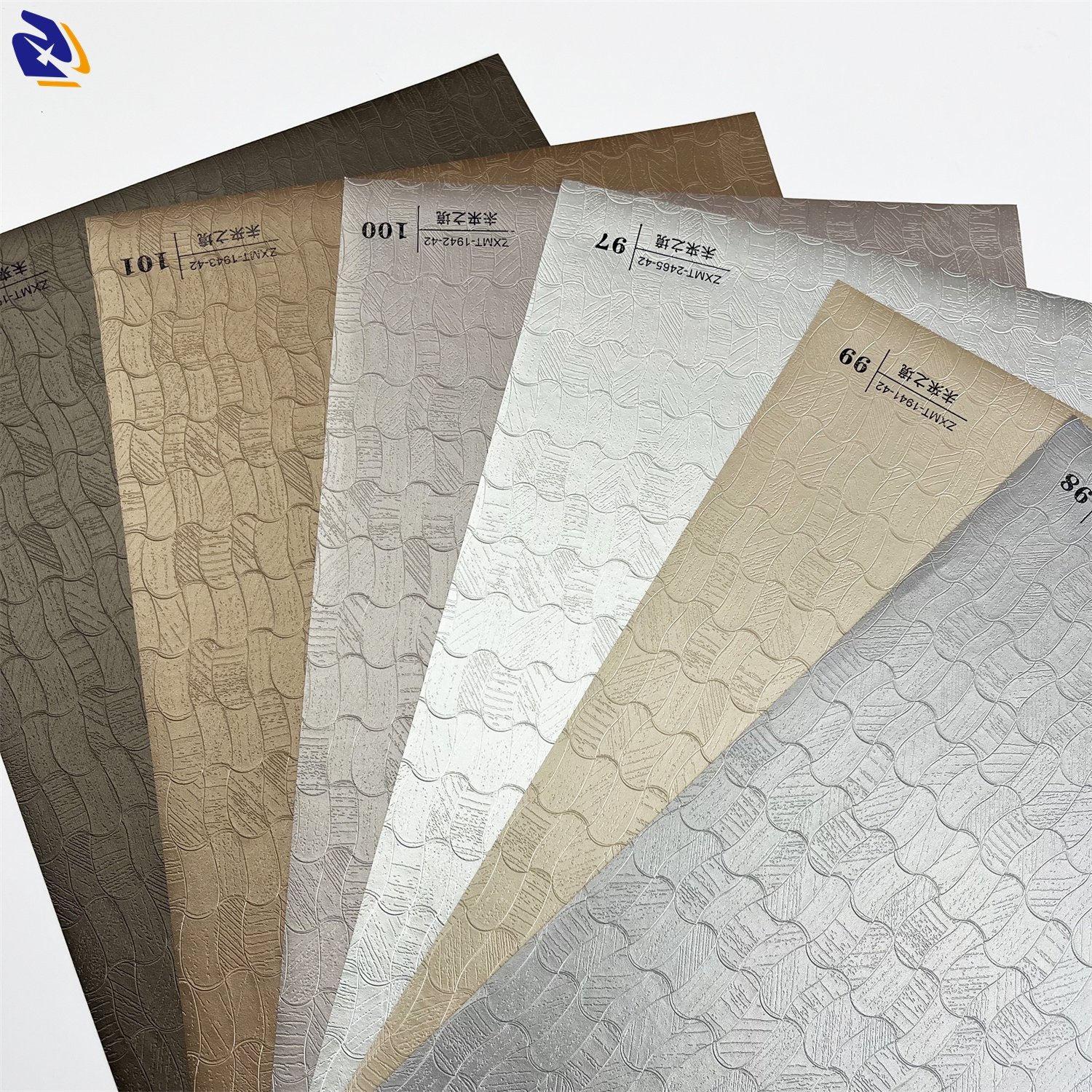 Metallic Feather Not Self-Adhesive PVC Decorative Film For Wall Panel Embossed Golden Effect PVC Sheet For Interior Decor