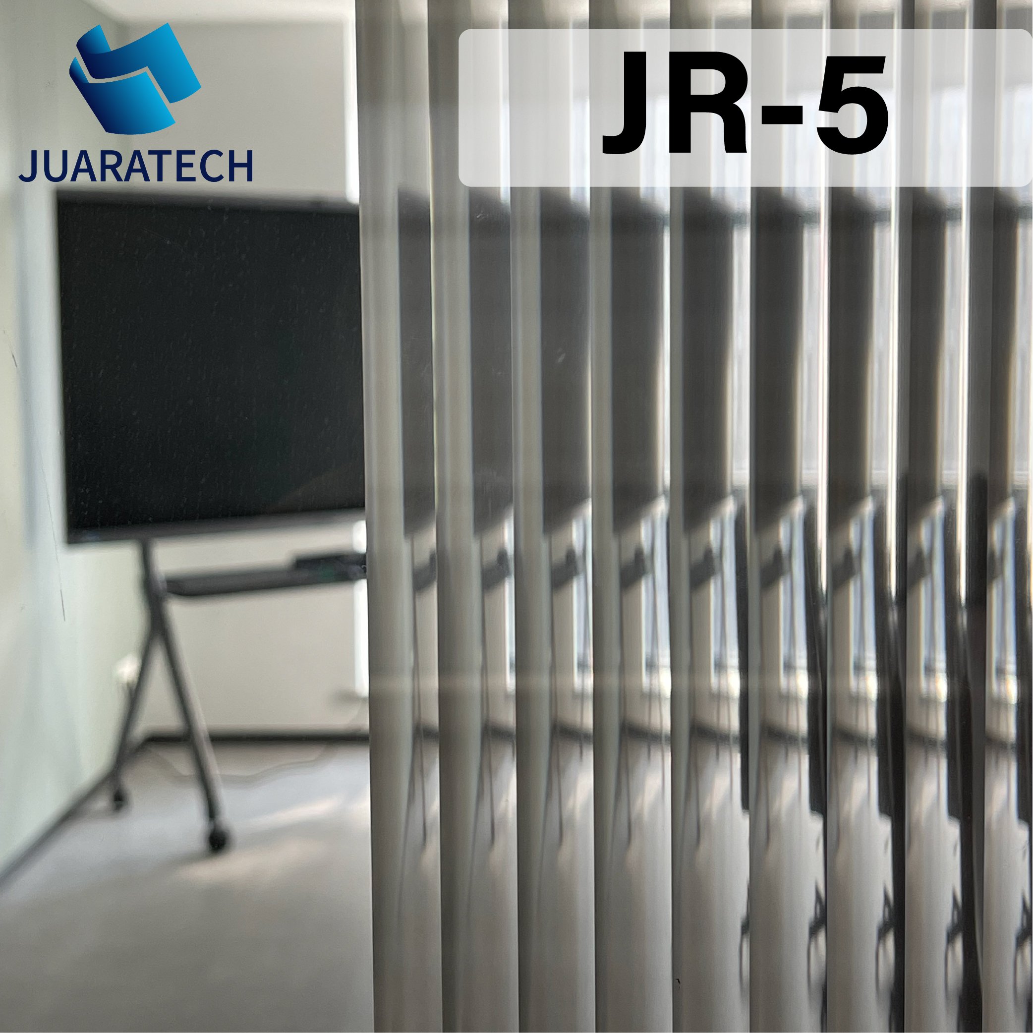 JUARATECH 3D Reeded Glass Film Ripple Film Frosted Decorative Films for Bathroom office window