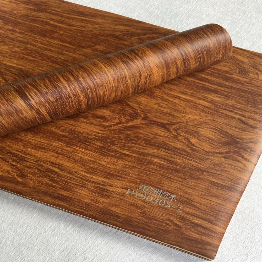 Best quality wooden grain pattern wallpaper sticker pvc sheets