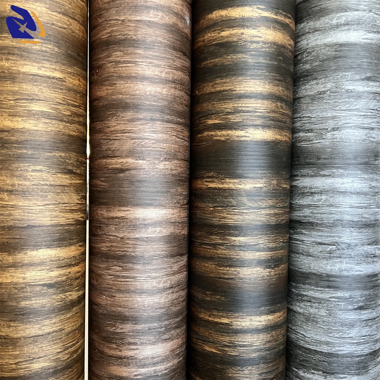 2025 New Metallic Wood PVC Decorative Film 1250mm Wooden 3D Texture Decor PVC Lamination Film For Wall Panel Laminating Machine