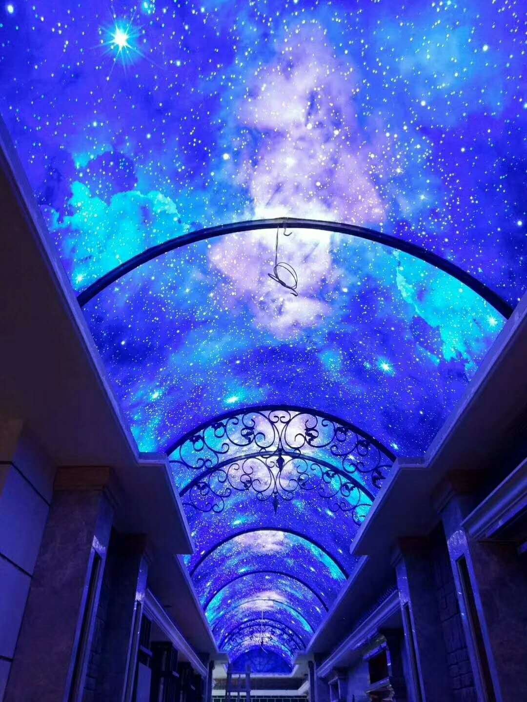 UV printed PVC stretch ceiling fabric roof sheet price with aluminum profiles Decorative film Canvas lightbox