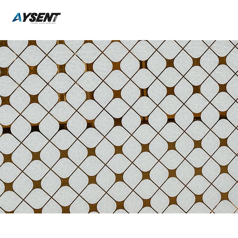 Various styles of 3.5mm 4mm 5mm decorative titanium glass for home walls background decorative glass for doors