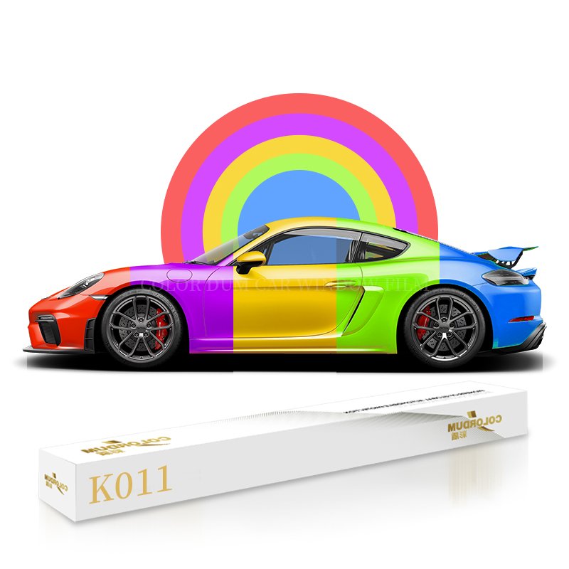 Colordum K011 auto wrap1.52*18m/roll full body tint car wrap vinyl film free sample high gloss PET PCV car color changing film