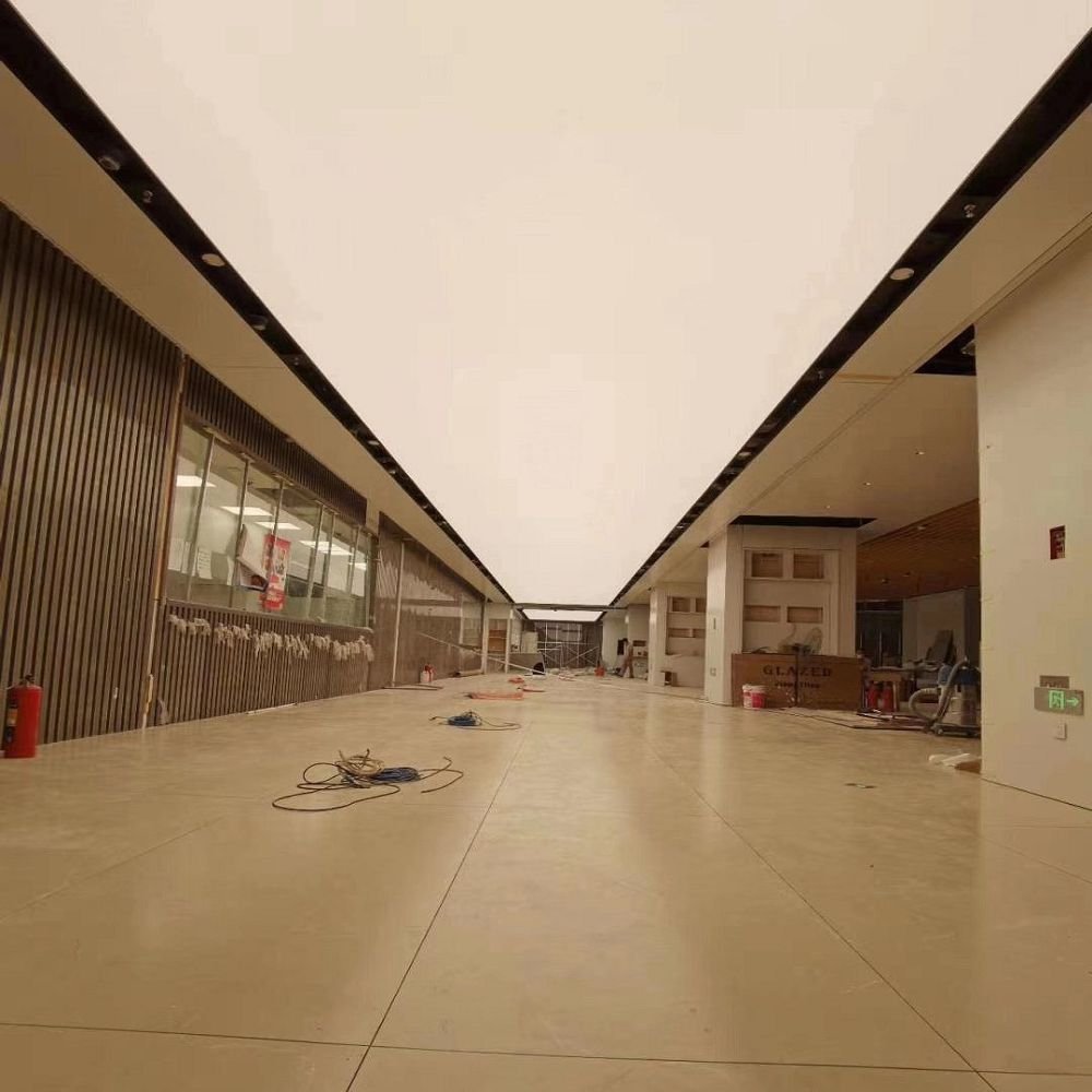 FOXYGEN Ceiling Decoration False Ceiling LED backlit illuminannce pvc white Translucent Stretch Ceiling