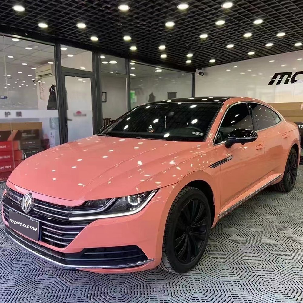 WRAPMASTER PET Liner Super Glossy paggy pink Vehicle Wraps Car wrapping film