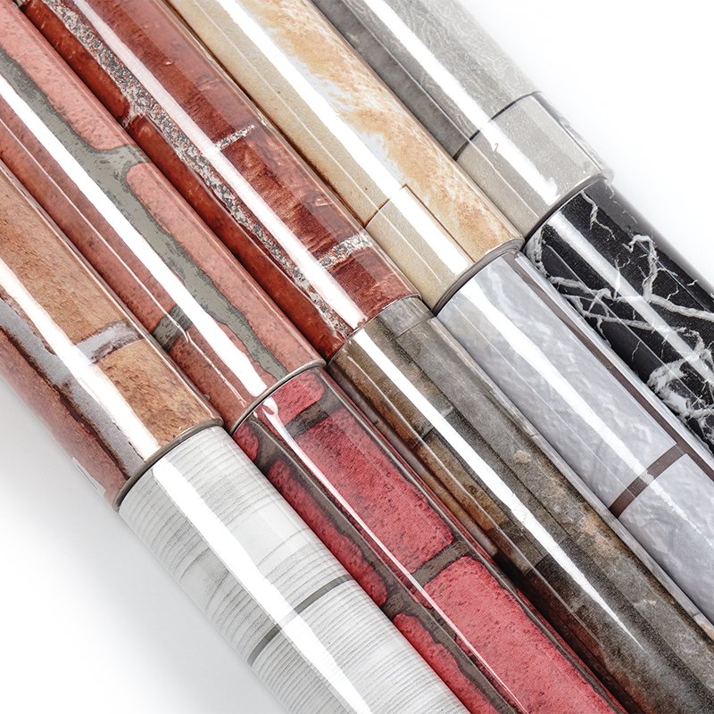 marble and brick pattern self adhesive contact paper rolls vinyl decorative film good price with high quality