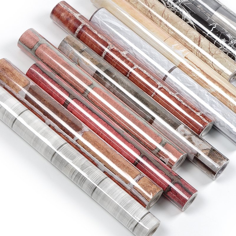 marble and brick pattern self adhesive contact paper rolls vinyl decorative film good price with high quality