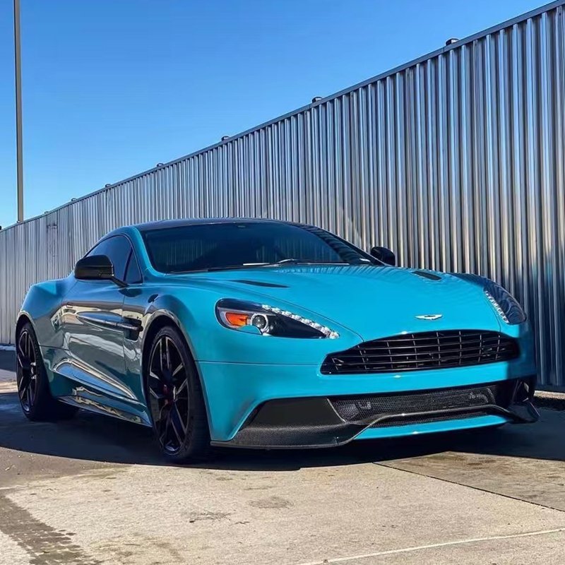Wet Dry Applied Glossy Miami blue self healing car wrap Film 1.52*15m full roll Automobile color change wrap film