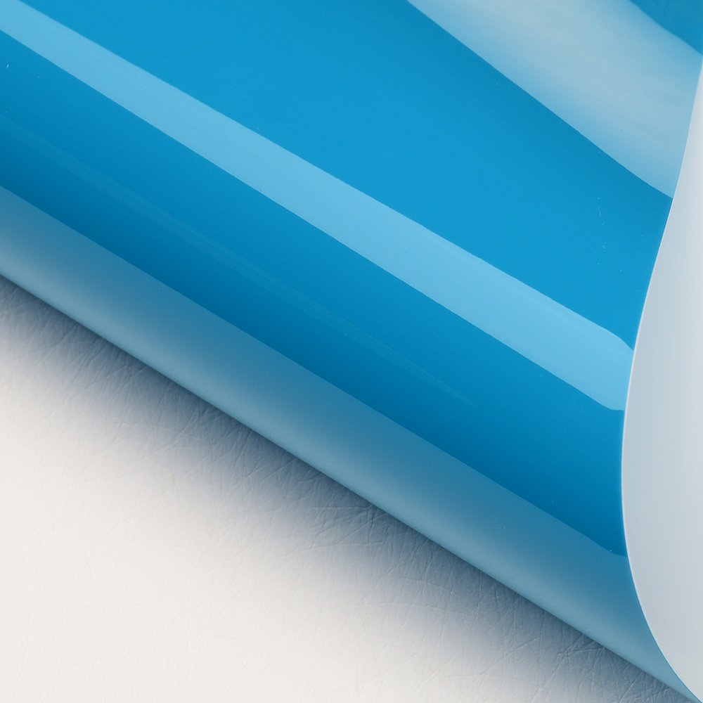 Wet Dry Applied Glossy Miami blue self healing car wrap Film 1.52*15m full roll Automobile color change wrap film