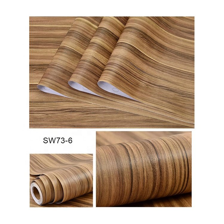 decorative wood grain pvc film for kitchen furniture cabinet vinyl wrap