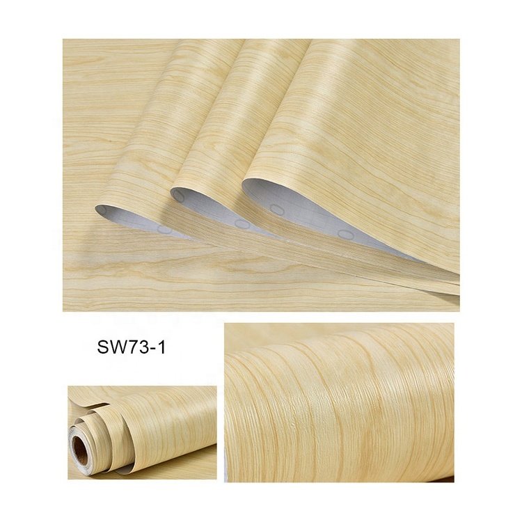 decorative wood grain pvc film for kitchen furniture cabinet vinyl wrap