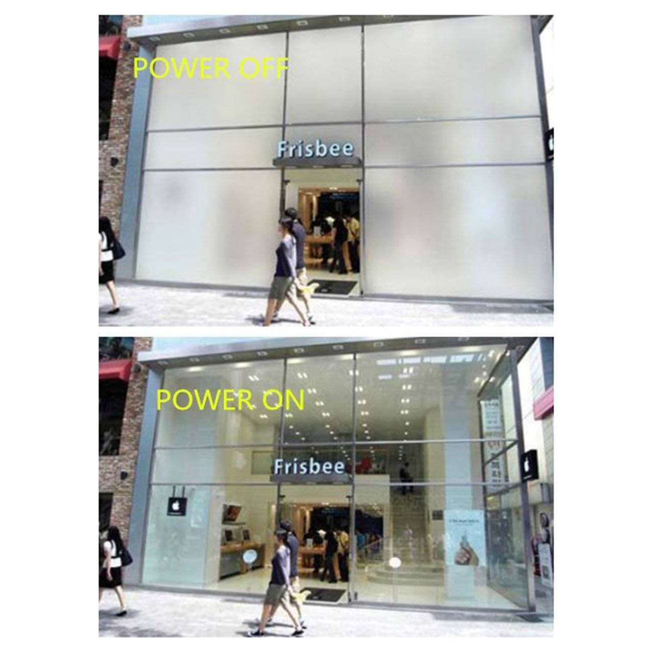 Gaoming custom size Gardens high definition pdlc switchable smart film electronic adhesive auto smart glass film