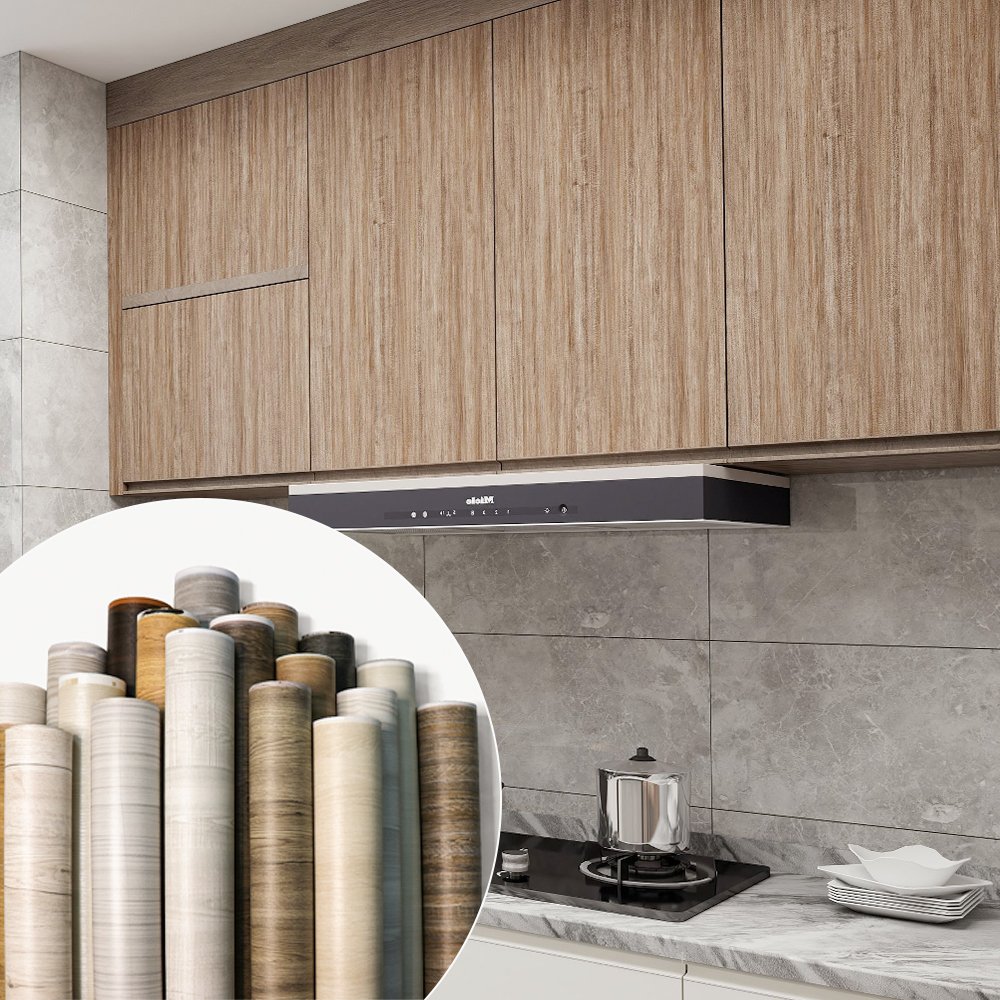 Marble Texture Laminate Kitchen Cabinet Wood Grain PVC lamination film