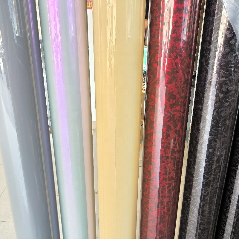 Red auto paint color changing film Auto color changing film Crystal film metal matte packaging