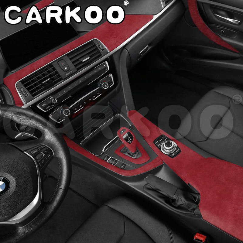 Alcantara Wrap Car Armrest Box Panel Sticker Decals Car Interior Accessories vehicle interior decoration film