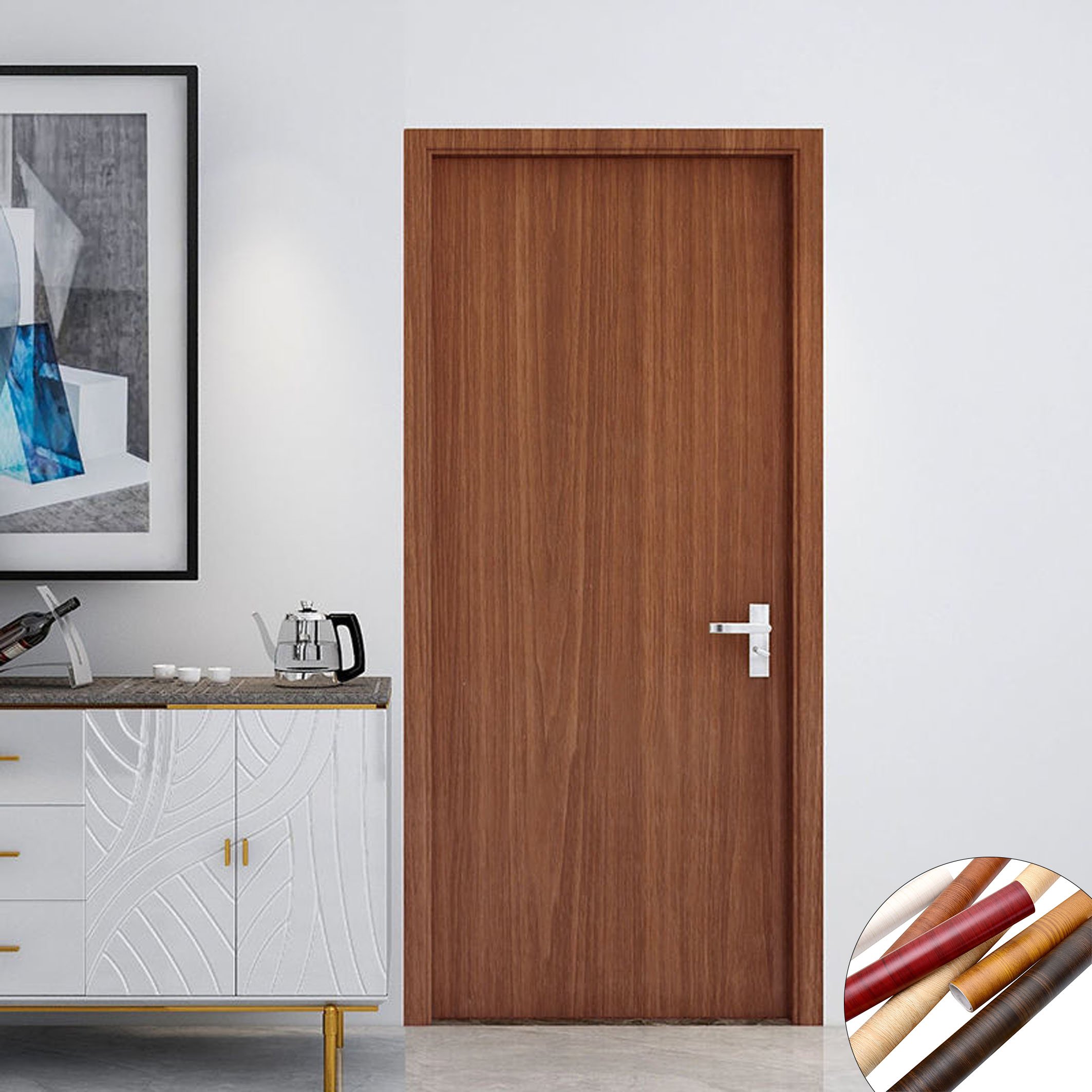 Wood Texture Not Self-adhesive door skin decorative interior PVC Film