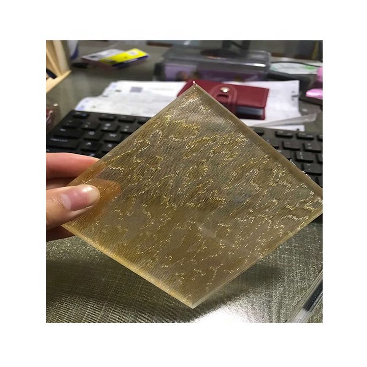 EVA fabric film toughened laminated glass factory supply interior decorative wire mesh interlayer tempered laminated glass