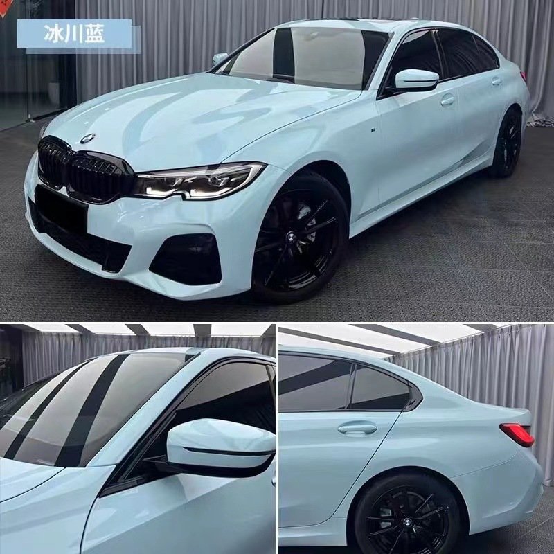 1.52x18M Auto Vinyl Wrap Air-Free Chrome Matte Metallic Body Sticker PET and TPU Material Vehicle Wraps for Cars and Vehicles