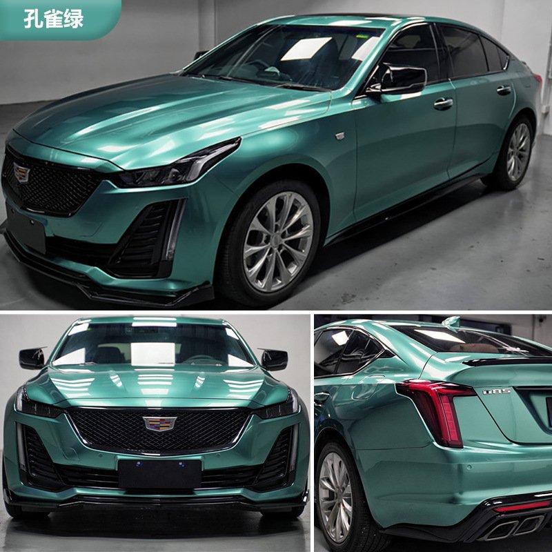 1.52x18M Auto Vinyl Wrap Air-Free Chrome Matte Metallic Body Sticker PET and TPU Material Vehicle Wraps for Cars and Vehicles