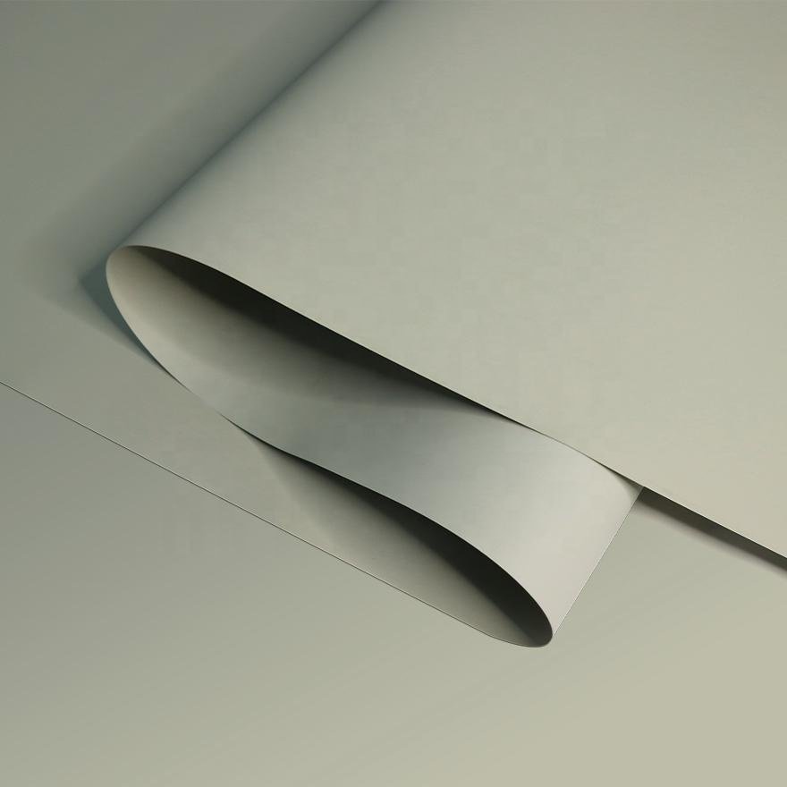 UV coating Mono Color pvc membrane foil Vacuum Pressing decorative films pvc film for furniture