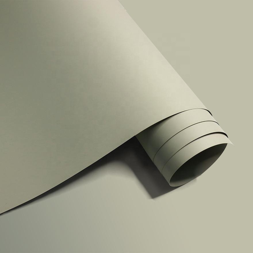 UV coating Mono Color pvc membrane foil Vacuum Pressing decorative films pvc film for furniture