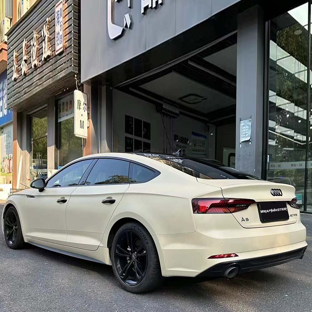 WRAPMASTER 1.52*18m High Level Quality PET Ultimate Flat Khaki Milan Vehicle Vinyl Wrap Car Wraps for sale Car Sticker