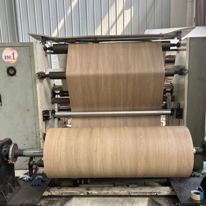 Factory Supply Textuer Embossed wood grain pvc decorative film for mdf wpc door furniture wall cabinet