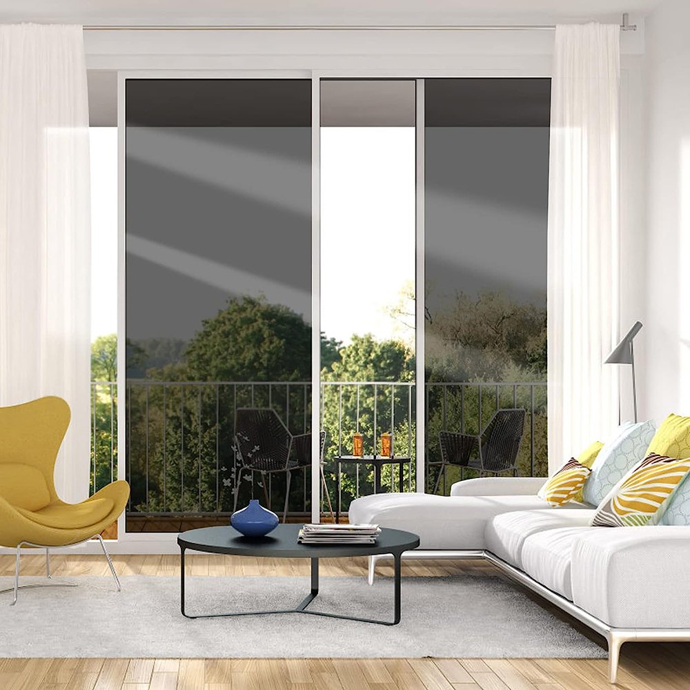 1.52*30M Reflective Heat Reject Stay Cool Black Silver UV96% Protect Privacy Black Silver Building Window film
