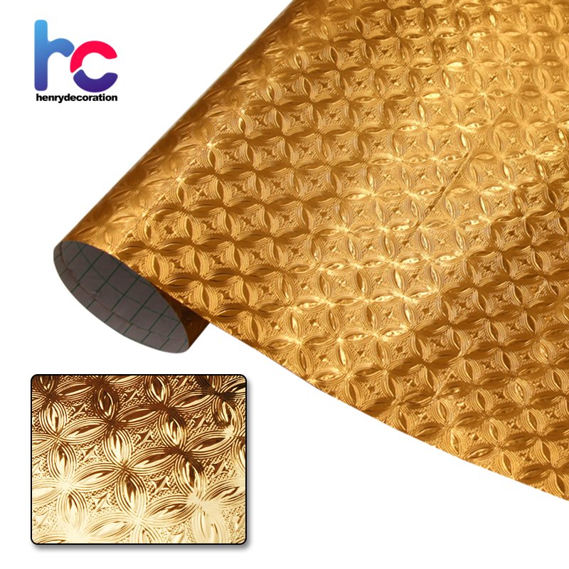 Henry decoration hot selling self adhesive opaque rich and noble decorative films for house decorating metalized pvc film