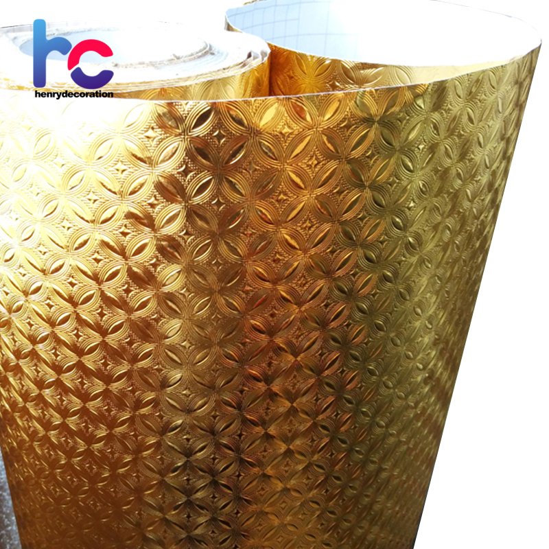 Henry decoration hot selling self adhesive opaque rich and noble decorative films for house decorating metalized pvc film