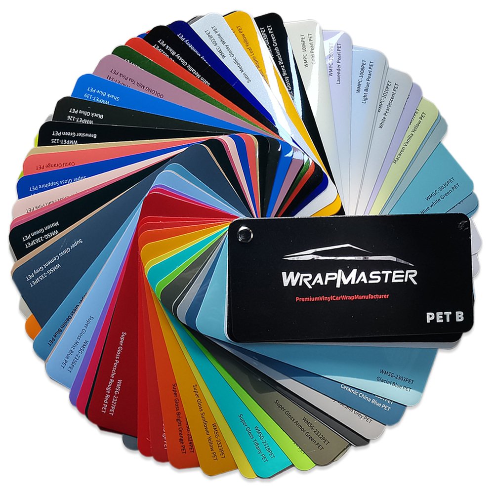 WRAPMASTER Car Vinyl Wrap PET Liner Catalogue Booklet Car Cover Auto Vinyl Wrap Vinyl Car Wrap
