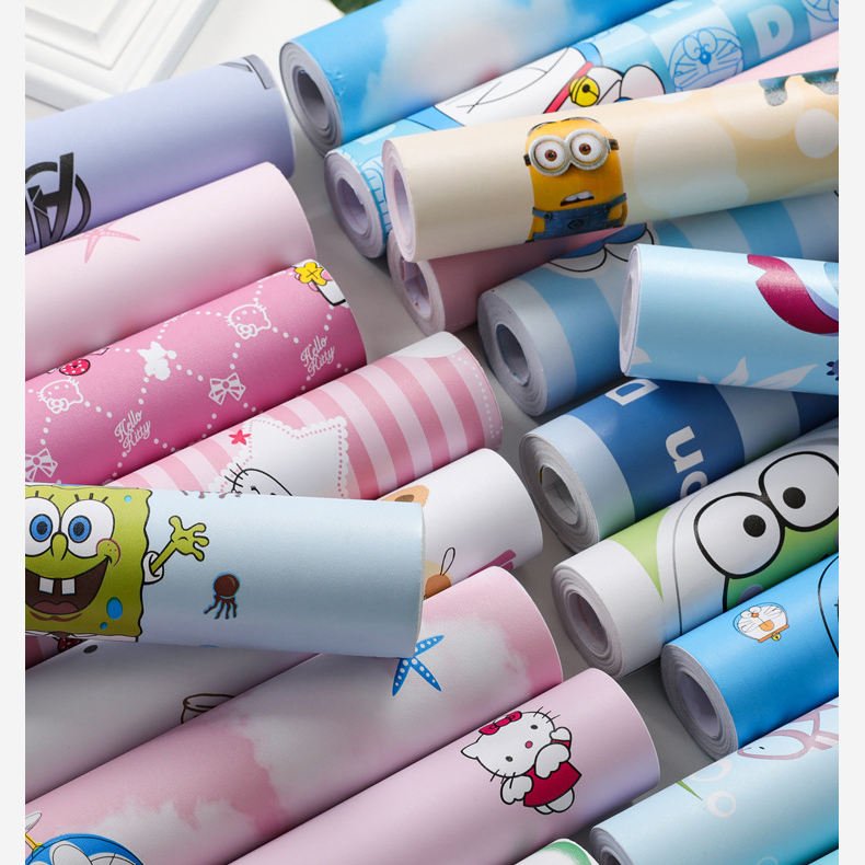 Cartoon Wallpaper Thickened Self-Adhesive Decorative Film Wall Sticker Peel And Stick Marble Wall Sticker for Home Decor